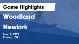 Woodland  vs Newkirk  Game Highlights - Jan. 7, 2022