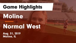 Moline  vs Normal West  Game Highlights - Aug. 31, 2019