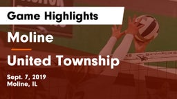 Moline  vs United Township Game Highlights - Sept. 7, 2019