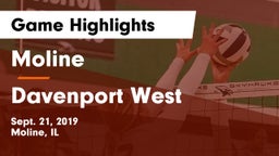 Moline  vs Davenport West Game Highlights - Sept. 21, 2019