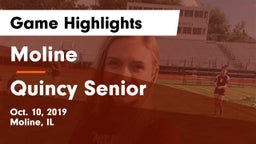 Moline  vs Quincy Senior  Game Highlights - Oct. 10, 2019