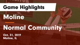 Moline  vs Normal Community Game Highlights - Oct. 31, 2019