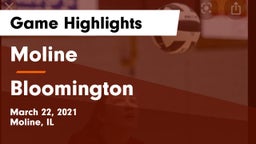 Moline  vs Bloomington  Game Highlights - March 22, 2021