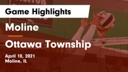 Moline  vs Ottawa Township  Game Highlights - April 10, 2021