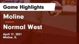 Moline  vs Normal West  Game Highlights - April 17, 2021