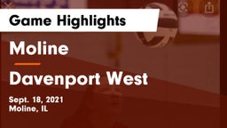 Moline  vs Davenport West  Game Highlights - Sept. 18, 2021