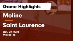 Moline  vs Saint Laurence  Game Highlights - Oct. 22, 2021