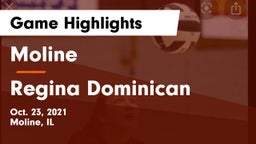 Moline  vs Regina Dominican  Game Highlights - Oct. 23, 2021