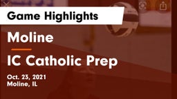 Moline  vs IC Catholic Prep Game Highlights - Oct. 23, 2021