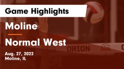 Moline  vs Normal West  Game Highlights - Aug. 27, 2022