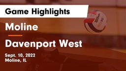 Moline  vs Davenport West  Game Highlights - Sept. 10, 2022