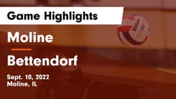 Moline  vs Bettendorf  Game Highlights - Sept. 10, 2022