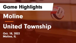 Moline  vs United Township Game Highlights - Oct. 18, 2022