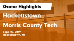 Hackettstown  vs Morris County Tech Game Highlights - Sept. 20, 2019