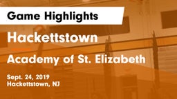 Hackettstown  vs Academy of St. Elizabeth Game Highlights - Sept. 24, 2019