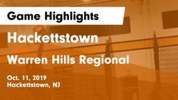 Hackettstown  vs Warren Hills Regional  Game Highlights - Oct. 11, 2019