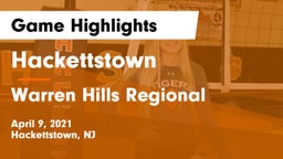 Hackettstown  vs Warren Hills Regional  Game Highlights - April 9, 2021