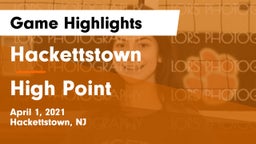 Hackettstown  vs High Point  Game Highlights - April 1, 2021