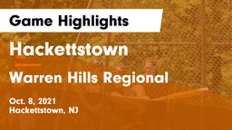 Hackettstown  vs Warren Hills Regional  Game Highlights - Oct. 8, 2021