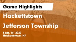Hackettstown  vs Jefferson Township  Game Highlights - Sept. 16, 2022