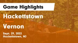 Hackettstown  vs Vernon  Game Highlights - Sept. 29, 2022