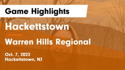 Hackettstown  vs Warren Hills Regional  Game Highlights - Oct. 7, 2022