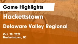 Hackettstown  vs Delaware Valley Regional  Game Highlights - Oct. 20, 2022
