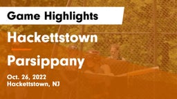 Hackettstown  vs Parsippany  Game Highlights - Oct. 26, 2022