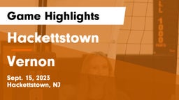 Hackettstown  vs Vernon  Game Highlights - Sept. 15, 2023