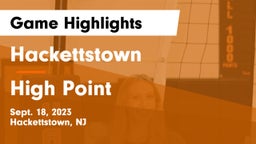 Hackettstown  vs High Point  Game Highlights - Sept. 18, 2023