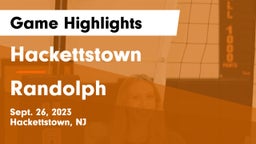 Hackettstown  vs Randolph  Game Highlights - Sept. 26, 2023