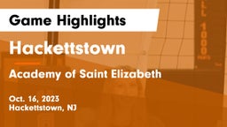 Hackettstown  vs Academy of Saint Elizabeth Game Highlights - Oct. 16, 2023