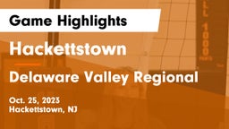 Hackettstown  vs Delaware Valley Regional  Game Highlights - Oct. 25, 2023