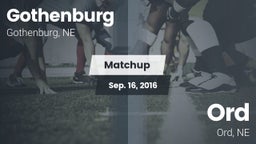 Matchup: Gothenburg High vs. Ord  2016