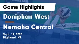 Doniphan West  vs Nemaha Central  Game Highlights - Sept. 19, 2020