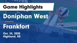 Doniphan West  vs Frankfort  Game Highlights - Oct. 24, 2020