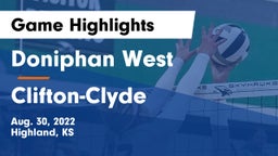 Doniphan West  vs Clifton-Clyde  Game Highlights - Aug. 30, 2022