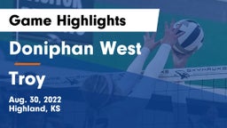 Doniphan West  vs Troy  Game Highlights - Aug. 30, 2022