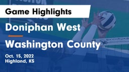 Doniphan West  vs Washington County  Game Highlights - Oct. 15, 2022