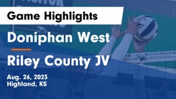 Doniphan West  vs Riley County JV Game Highlights - Aug. 26, 2023