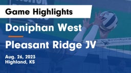 Doniphan West  vs Pleasant Ridge JV Game Highlights - Aug. 26, 2023