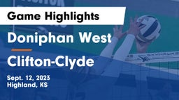 Doniphan West  vs Clifton-Clyde  Game Highlights - Sept. 12, 2023