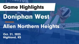 Doniphan West  vs Allen Northern Heights Game Highlights - Oct. 21, 2023