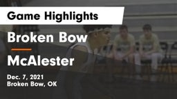 Broken Bow  vs McAlester  Game Highlights - Dec. 7, 2021