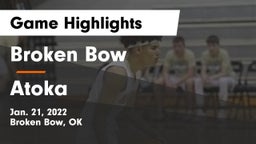 Broken Bow  vs Atoka  Game Highlights - Jan. 21, 2022