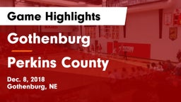 Gothenburg  vs Perkins County  Game Highlights - Dec. 8, 2018