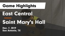 East Central  vs Saint Mary's Hall  Game Highlights - Dec. 7, 2019