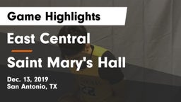 East Central  vs Saint Mary's Hall  Game Highlights - Dec. 13, 2019