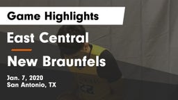 East Central  vs New Braunfels  Game Highlights - Jan. 7, 2020