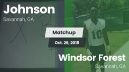 Matchup: Johnson  vs. Windsor Forest  2018